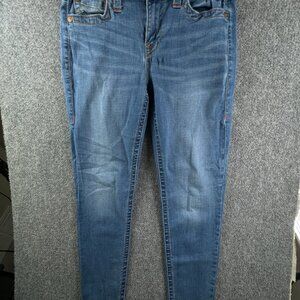 True Religion Jeans Women 31 Blue Denim Pants Stretch Curvy Skinny Urban Ladies